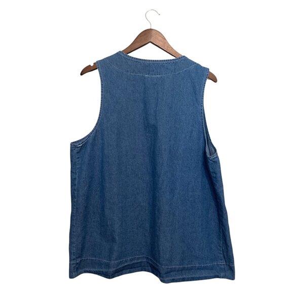 VTG Frans Dallas Cowboys Denim Open Vest Star Heart Embellishments XL Retro 80s - Picture 7 of 12